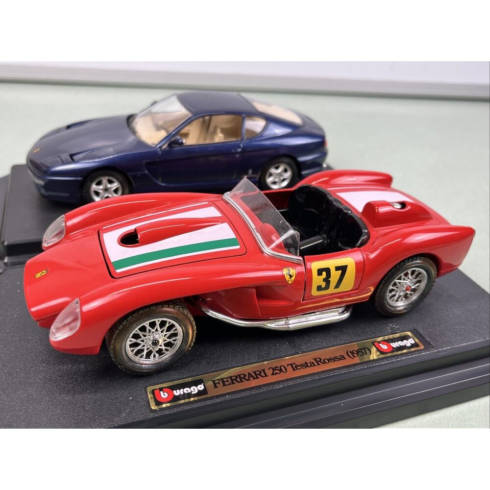 Burango 1957 Ferrari 250 Testa Rossa and Blue 1992 456 GT 1/24 Scale Cars